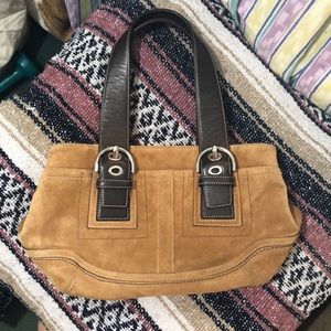 Tan Suede Coach Bag